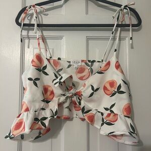 Le Lis Peach Print Shorts Set
